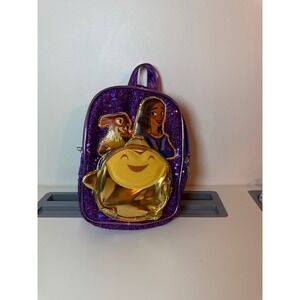 Disney Mini Backpack Girls Small Wish Asha Star Purple Sequin Metallic Bag